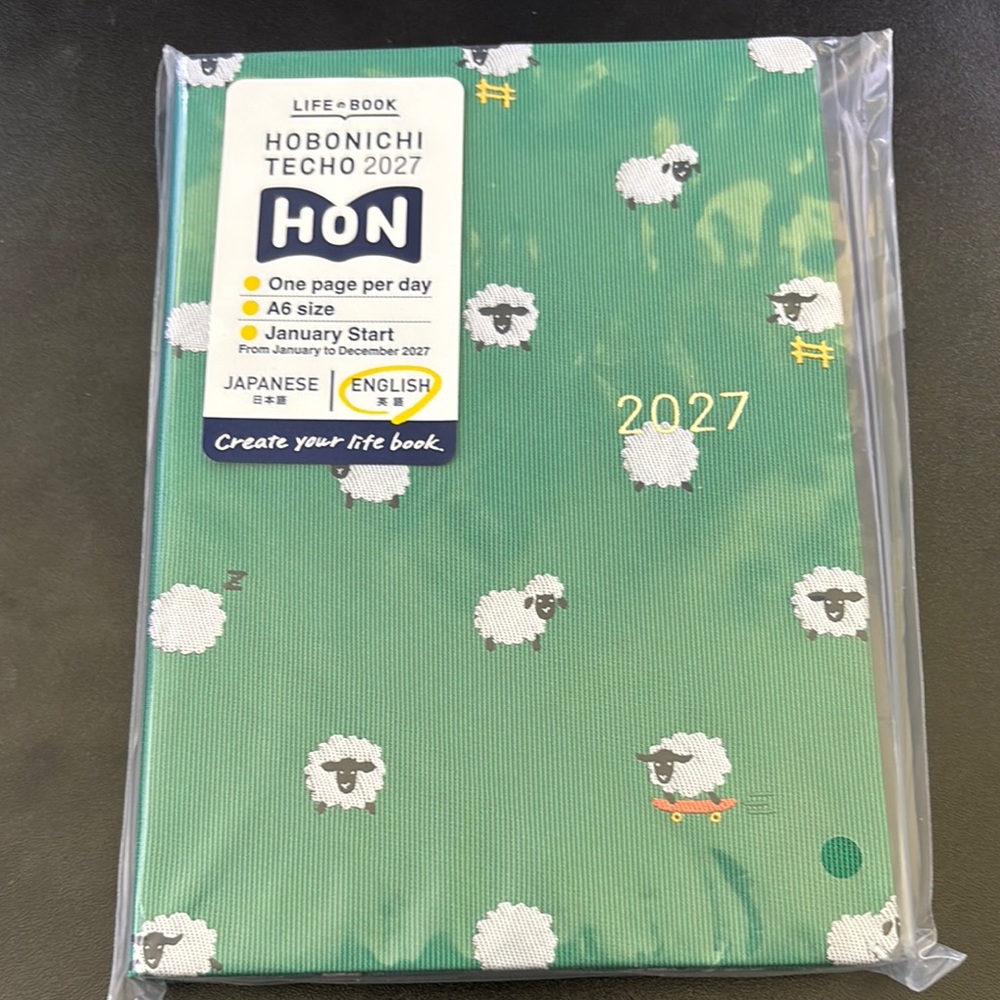 Hobonichi Techo 2027 A6 Daily Planner - Sheep Sheep Cover